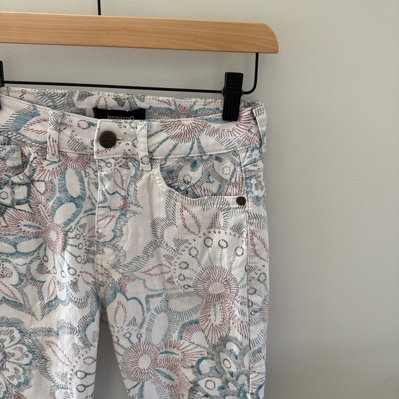 Desigual Artsy Cropped Jeans - White and Blue MEX 26 - see measurements - Picture 9 of 13
